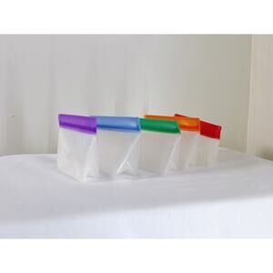 (Re)Zip Silicone Snack Bags Set of 5 Reusable Containers 5pk Resealable